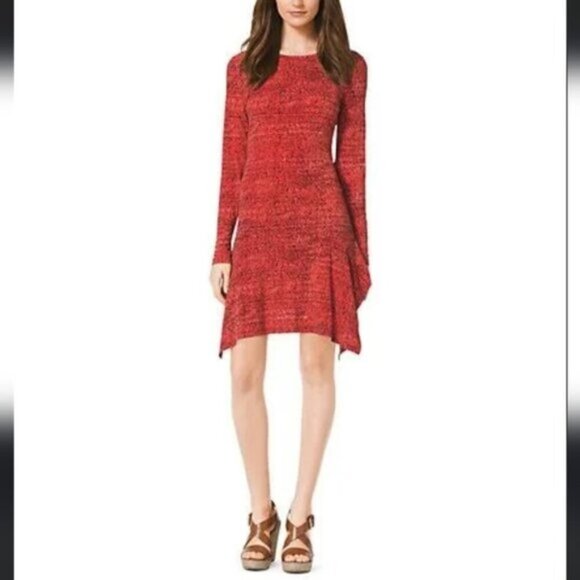 Michael Kors Dresses & Skirts - Michael Kors Artsy Bold Lagenlook Boho Abstract Drop-Waist Stretch Dress S